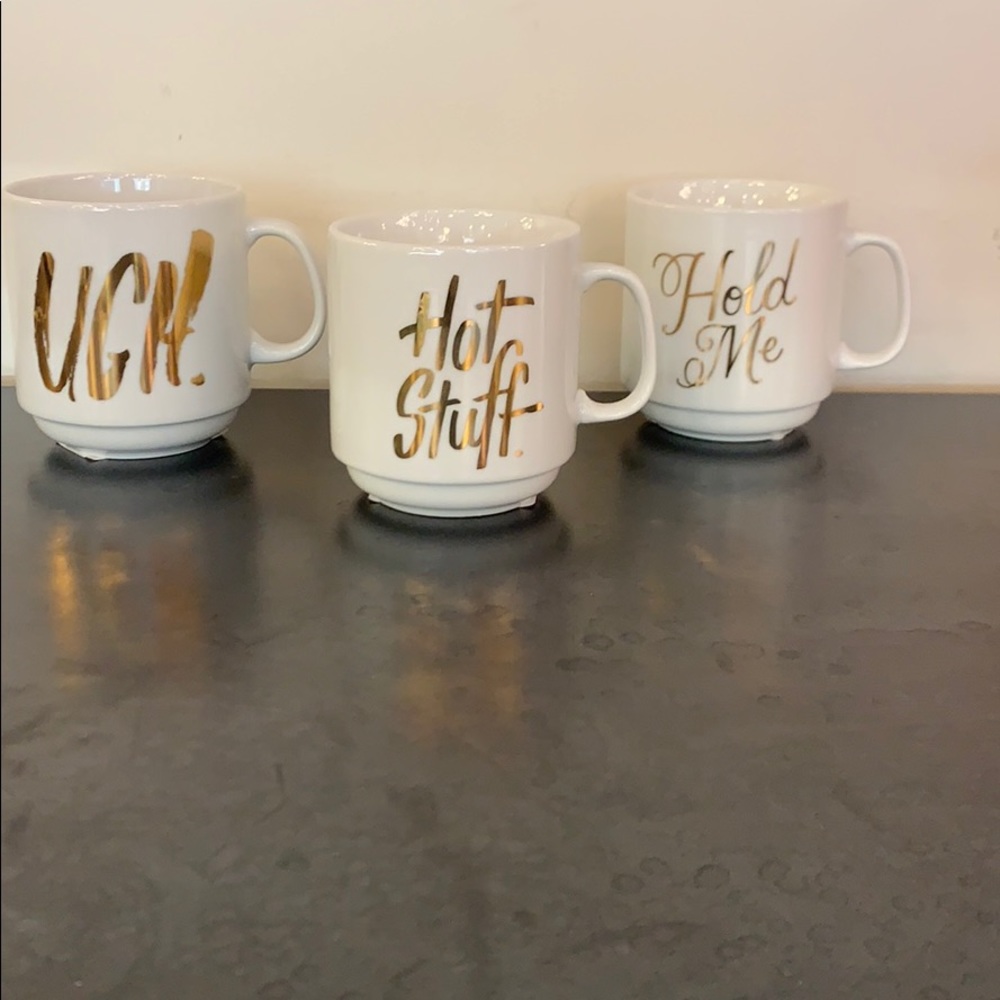 NEW! Small coffee mugs with gold sayings